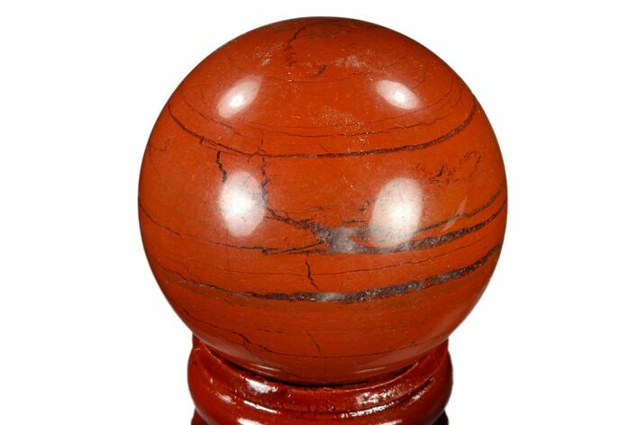 Polished Red Jasper Sphere - Brazil #116020